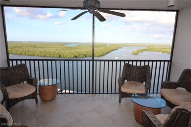 Large lanai with fantastic views of the Estero Bay