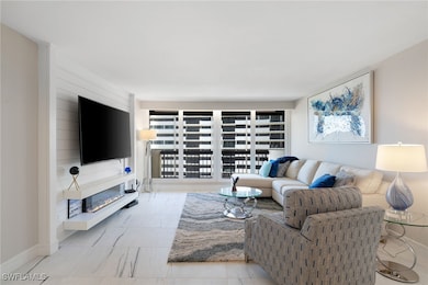 View of tiled living room