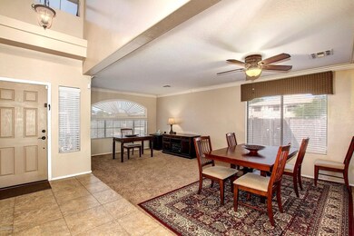 living room used as office