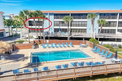 Overlooking the pool.