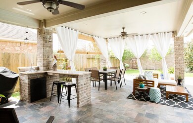 Incredible covered patio / sitting area.