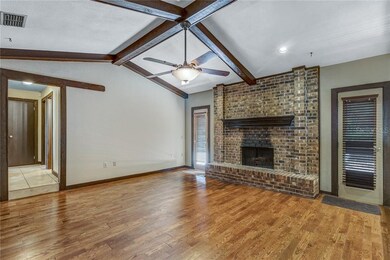Family Room with Wood Burning Fireplace