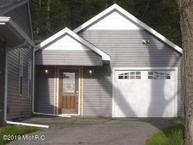 Front door & garage