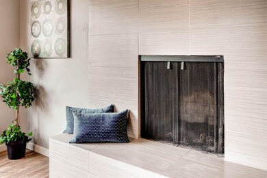 Custom Tiled Fireplace