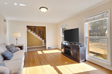 Living room featuring a wealth of natural light an