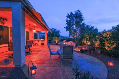 Nighttime Patio and Rear Yard 1