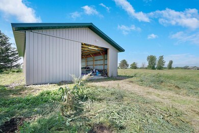 Pole shed with concrete and electrical
