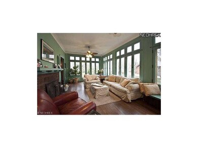 Sun room facing East and South.