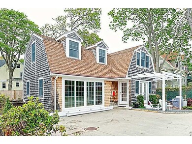 Exterior Front. Beautiful pergola slate patio, new