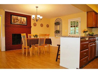 Dining Room. Look, dining room has a brick fire place.