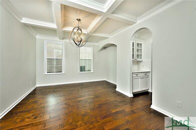 Formal Dining Room with Coffered Ceiling