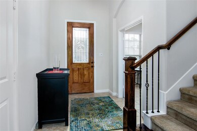 Oversized entry hall, designer front door