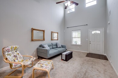 The living room gets great light, especially in the afternoons. 