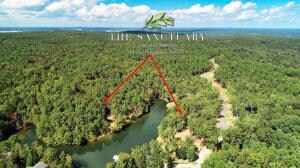 Aerial show of The Sanctuary on Lake Mar