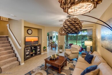Large living space with slider providing lots of n