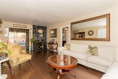 Living room, with fireplace.