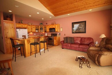 Vaulted Wood Ceiling in Living Room