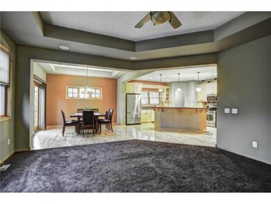 Spacious and light-filled Living Room has built-in