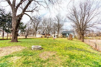 small fire pit in back yard