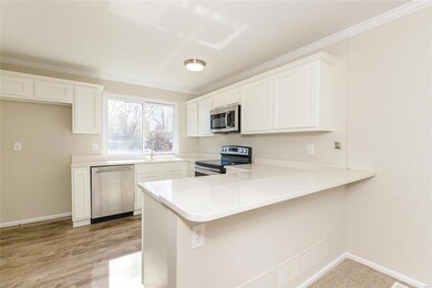 Updated kitchen with new appliances.