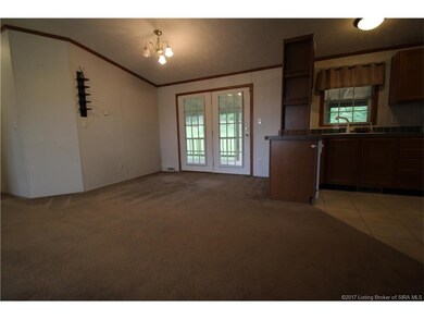 French door to huge covered back deck