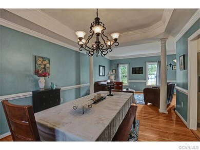 Dining room open to living room makes it to entert