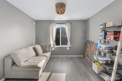 The other end of this large great room can serve as a reading nook or whatever you can image for the space!