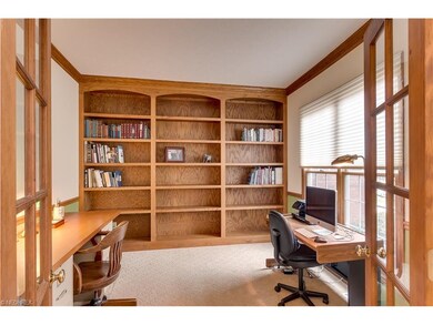 Terrific 1st floor office/library has french doors