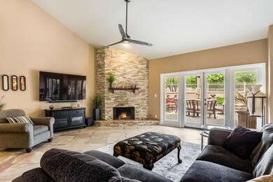Living Room - spacious & gas fireplace