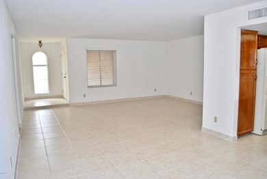 Entry, living room and dining