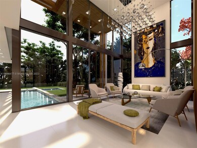 Great room view from foyer hallway entrance. high ceiling and opens to the backyard entertainment area. Renderings are for illustration purpose only and the actual house may differ from the renditions.