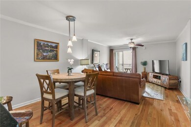 Open dining/living space.