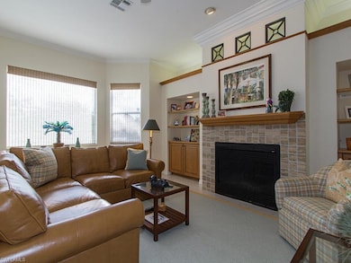 Family Room with Gas Fireplace/Custom Built-Ins & 