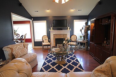 Living Room View Towards Eat-In Kitchen