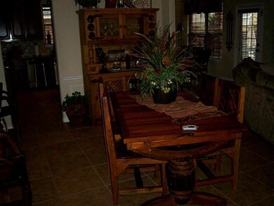 Dining room has tile floors