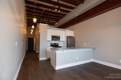 Living area and kitchen