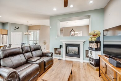 Family Room with Dual Fireplace!  Recessed Lightin