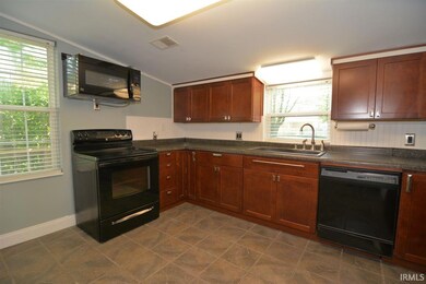 Tile floors and lots of storage