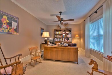 Living room presently being used as an office