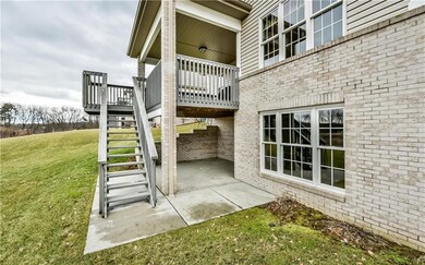 Lower level patio with access to/from deck.  Large