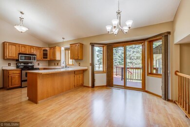 Kitchen eat-in area and walk-out to deck