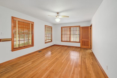 Unfurnished room with light wood-style floors and