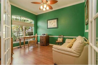 Study with French Doors accessed from the Entry