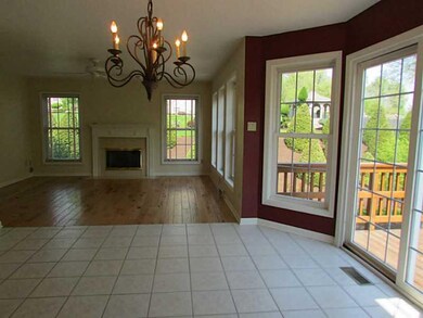 Kitchen. Breakfast nook with ceramic tile floors, 