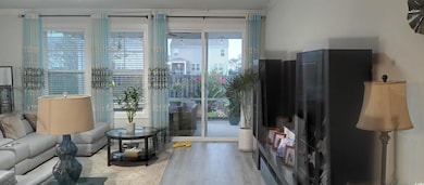 Living room featuring hardwood / wood-style floors