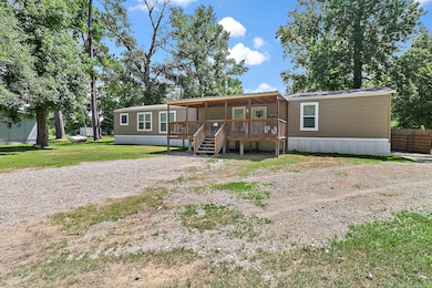 Large covered porch on the front of this home.