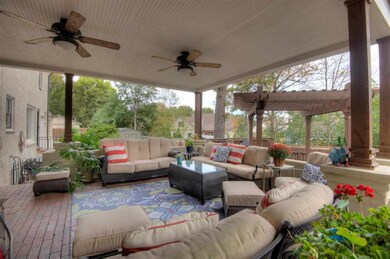 This covered patio is a great outdoor living space