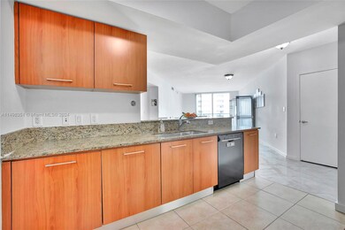 The kitchen has lots of great storage space.