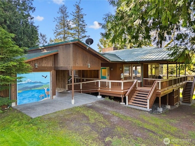 Driveway, carport and entry stairs.