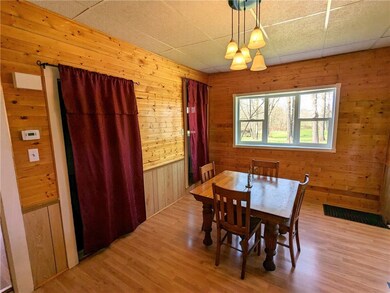 The dining area has room for a bigger table if nee